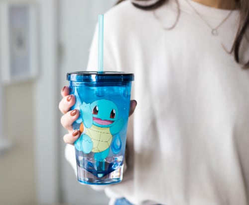 Pokemon Squirtle 16oz Plastic Carnival Cup Tumbler with Lid and Reusable  Straw, 1 Each - Kroger