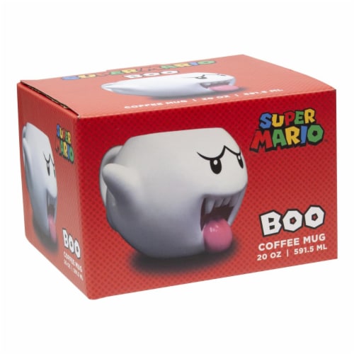 Super Mario Bros White Boo Molded Coffee Mug | 20 oz Perspective: bottom