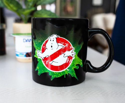 Ghostbusters Logo Ectoplasm Heat-Changing Ceramic Coffee Mug | Holds 20 Ounces Perspective: bottom