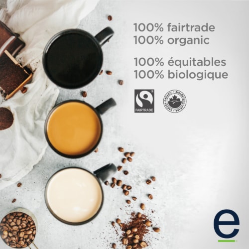 Ethical Bean Fairtrade Organic Coffee, Lush Medium Dark Roast, Ground Coffee Perspective: bottom