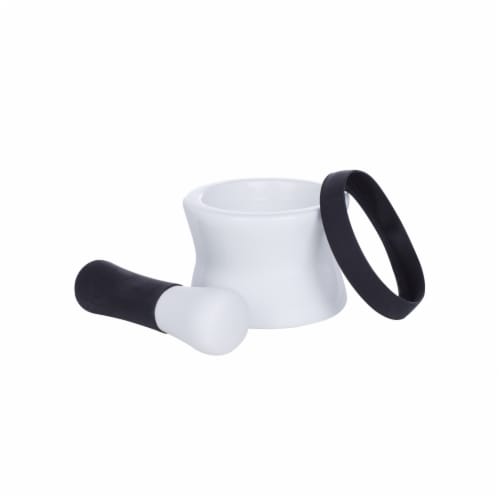 HealthSmart KTHERBC Porcelain Mortar & Pestle Grinding Perspective: bottom