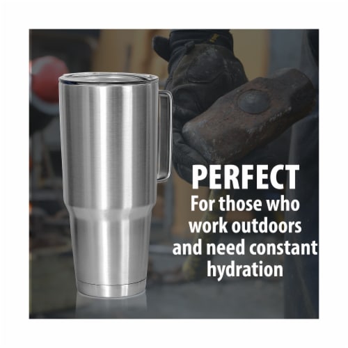64oz Double Vacuum Wall Tumbler With Handle and Lid Perspective: bottom