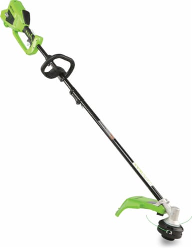 Greenworks 40V 15 Charger + Battery & Trimmer Perspective: bottom