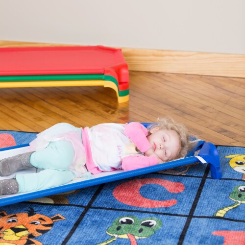 Deluxe Heavy-Duty Standard 52 L Stackable Daycare Cot w/Easy Lift Corners Pack of 4 Perspective: bottom
