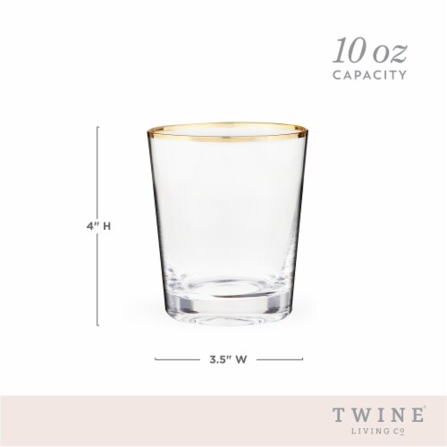 Gilded Glass Tumbler Set TwineÂ® Perspective: bottom