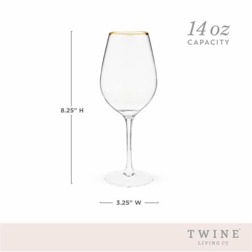 Gilded Stemmed Wine Glass Set TwineÂ® Perspective: bottom