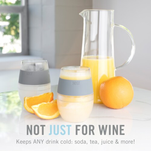 True Fabrications Wine Freeze Cooling Cup Translucent Purple Perspective: bottom