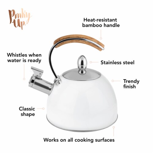 True Fabrications Tea Kettle - Presley White Perspective: bottom