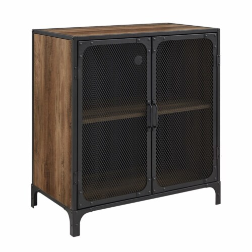 30 Industrial Accent Cabinet w Mesh Rustic Oak 1 unit Fred Meyer