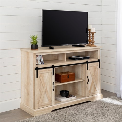 Manor park modern farmhouse barn door tv shop stand