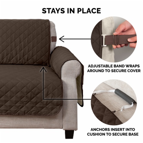 Reversible Extra Large Sofa Protector - Espresso/Clay Perspective: bottom