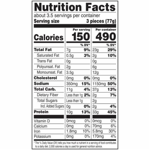 Gardein Vegan Frozen Seven Grain Crispy Plant-Based Chick'n Tenders Perspective: bottom