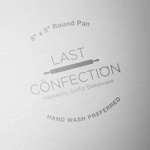 8  x 3  Round Aluminum Cake Pan by Last Confection Perspective: bottom