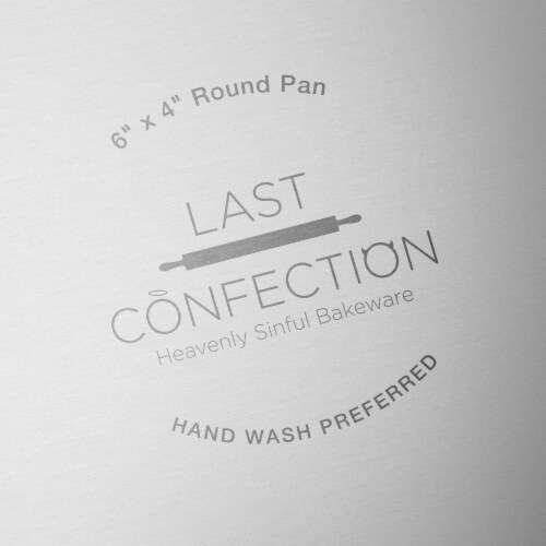 6 x 4 Round Aluminum Cake Pan by Last Confection Perspective: bottom