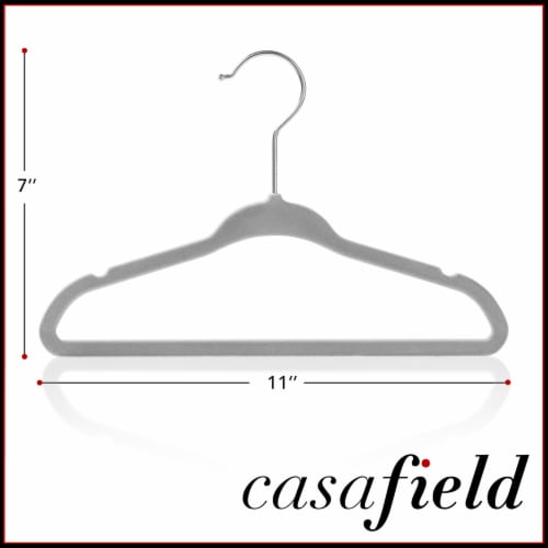 50 Gray Velvet 11 Baby Hangers by Casafield Perspective: bottom