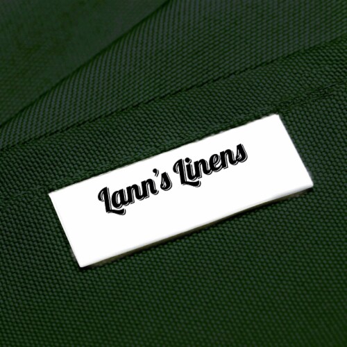 90 x 132 5pk Rectangular Polyester Tablecloths - Hunter Green Perspective: bottom