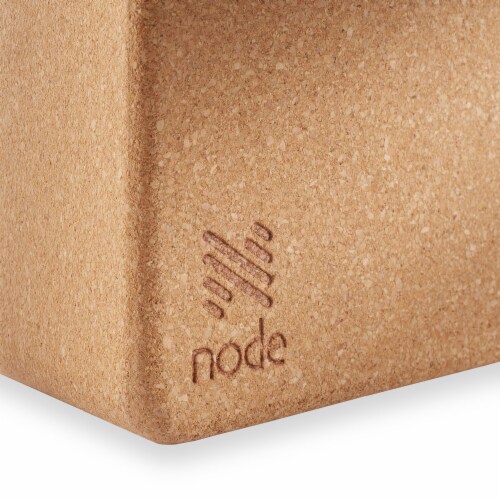 Node Fitness (Set of 2) Natural Cork Yoga Blocks Perspective: bottom
