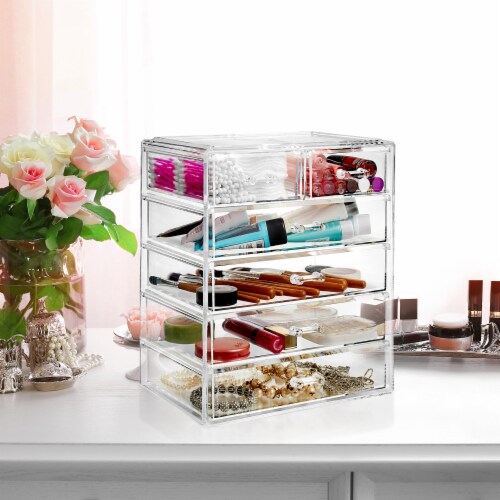 Byootique Portable Makeup Storage Box Adjustable Divider Plastic Jewelry  Organizer Tackle, 1 Pack - Kroger