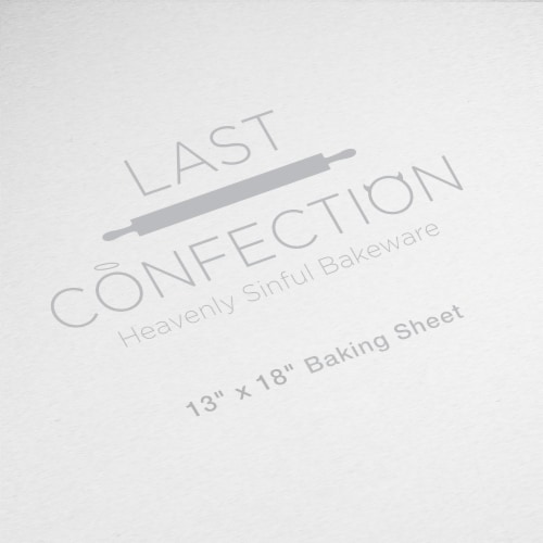 (Set of 12) Aluminum 13 x 18 Cookie Baking Sheets - Last Confection Perspective: bottom