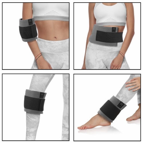 2 Pack Compress Reusable Gel Ice 6 x 11 Cover and Strap-Node Fitness Perspective: bottom