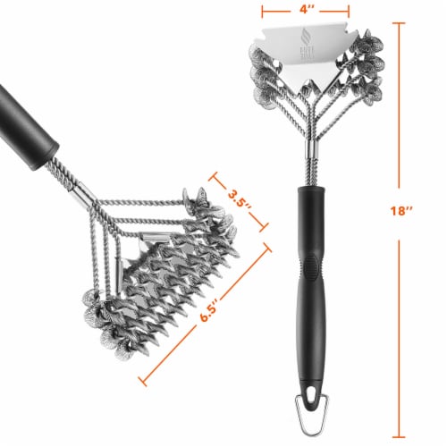 Safe/Clean Ceramic Nylon Grill Brush with Scraper - Metal Bristle Free, 1 -  Ralphs