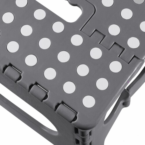 9 Folding Step Stool with Handle in Gray by Casafield 1ct 9in. Fry s Food Stores