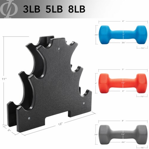Dumbbells weights set for women dumbbell with rack top neoprene hand weight 3 lb 5