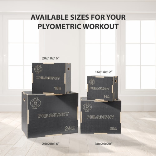 3 in 1 Non Slip Plyo Box 30 x 24 x 20 Gray Jump Box for Training 30 x 24 x 20 Inch Smith s Food and Drug