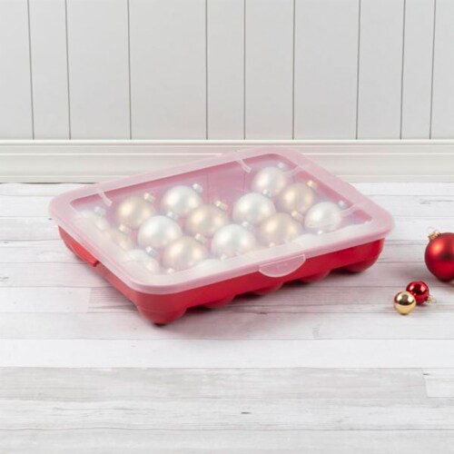 Sterilite Adjustable Christmas Ornament Storage Case