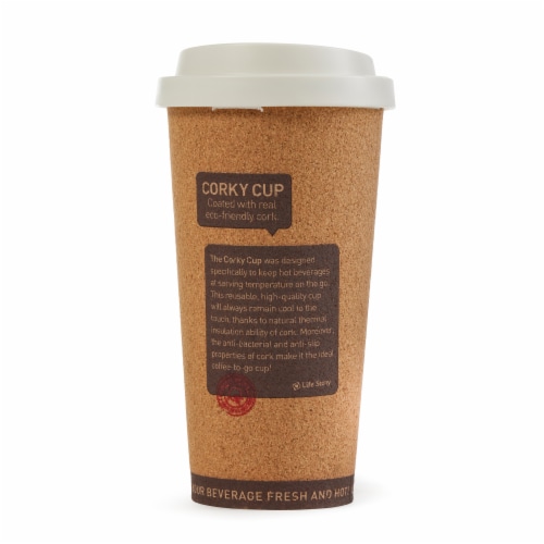 Life Story Corky Cup Reusable 16 oz Insulated Travel Mug Coffee Thermos (2 Pack) Perspective: bottom