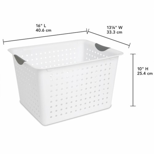 Sterilite Medium Plastic Stackable Storage Organizer Basket Bin, White (10  Pack), 1 Piece - Fry's Food Stores