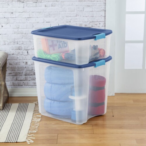 Sterilite 12 Gallon Latch and Carry Storage Tote Box Container, Clear (12  Pack), 1 Piece - Kroger