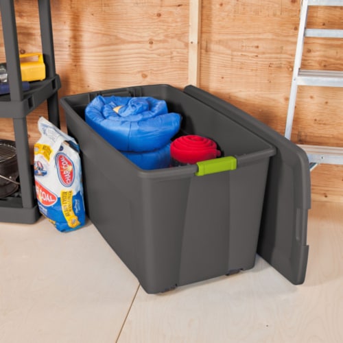 Sterilite 30 Gallon Plastic Stackable Storage Tote Container Box