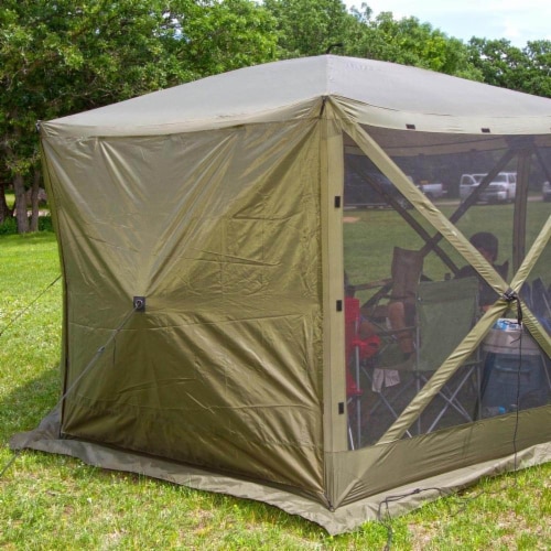Clam Quick Set Screen Hub Green Fabric Wind & Sun Panels Accessory Only (6 Pack) Perspective: bottom