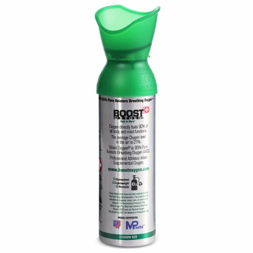 Boost Oxygen 5 Liter Canned Supplemental Oxygen Bottle with Mouthpiece (6 Pack) Perspective: bottom