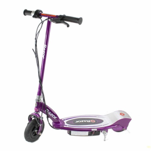 Razor E100 Kid Ride On 24V Motorized Electric Powered Scooters, Silver & Purple Perspective: bottom