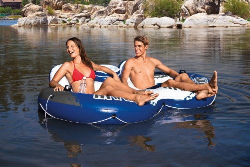 Intex River Run II Inflatable 2 Person Pool Tube Float with Cooler (4 Pack) Perspective: bottom