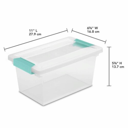 Sterilite Plastic Medium Clip Storage Box Container with Latching Lid, 36 Pack Perspective: bottom