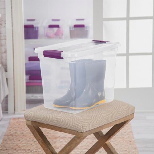 Sterilite 17631706 27-Quart ClearView Latch Box Storage Tote Container (60 Pack) Perspective: bottom