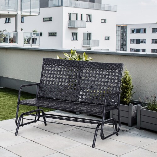 Wicker glider online bench