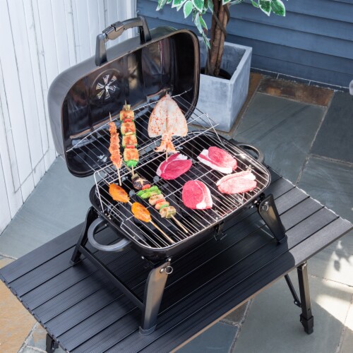 Portable Tabletop Charcoal Grill BBQ Camping Picnic Cooker Air Vent  Outdoor, 1 Unit - Harris Teeter