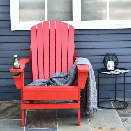 Red wooden sales adirondack chairs
