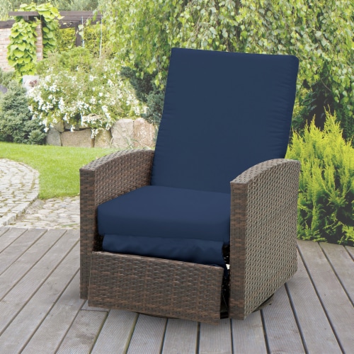 Outsunny Patio Wicker Recliner Chair With Footrest, Outdoor Pe