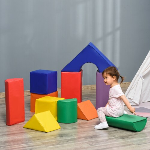 Multicolor Foam Building Block Soft Kids Playset, Daycare & Classroom Activity Perspective: bottom