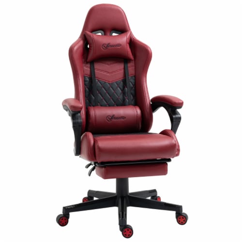 Adjustable High Back Gaming Chair Racing Office Recliner w/ Footrest,  Pillow, 1 Unit - Foods Co.