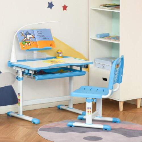 Multi-Function Kids Desk & Chair Set Height Adjustable School Study Table,  Blue, 1 Unit - Kroger