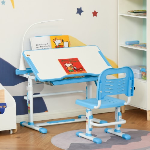 Multi-Function Kids Desk & Chair Set Height Adjustable School Study Table,  Blue, 1 Unit - Kroger