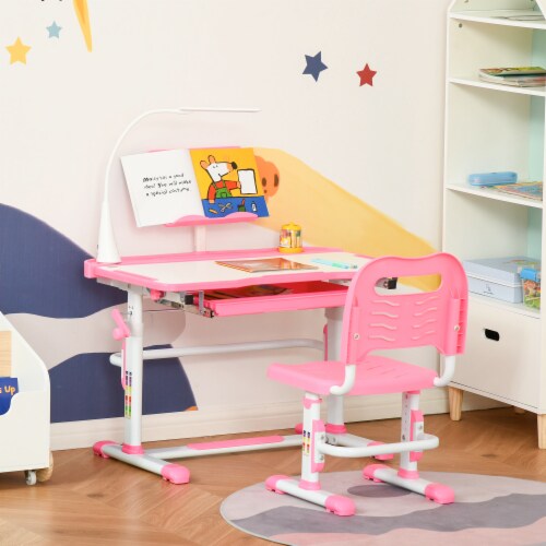 Child's school desk store and chair set
