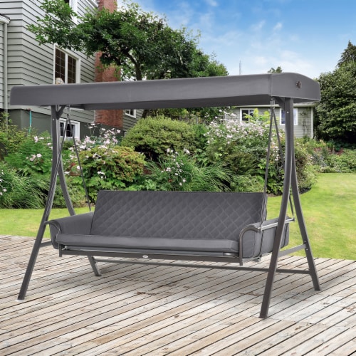 Grey patio swing 2025
