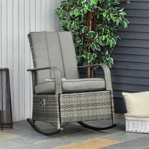 Wicker shop rocker recliner